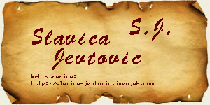 Slavica Jevtović vizit kartica